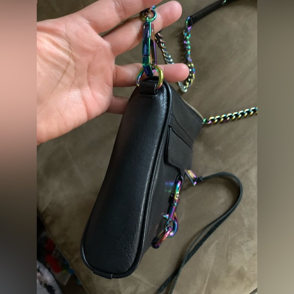 Rebecca Minkoff Mini MAC Oil Slick Iridescent Crossbody Shoulder Bag Purse EUC - Picture 10 of 16